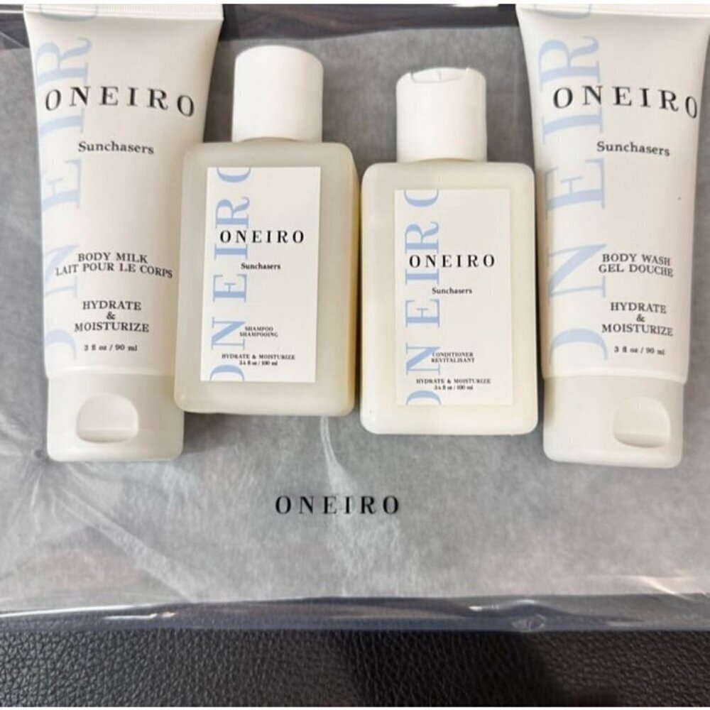 NWT Oneiro Sunchaser Bath & Body Kit Clean Beauty Travel Set Brand New In Bag - Picture 2 of 4